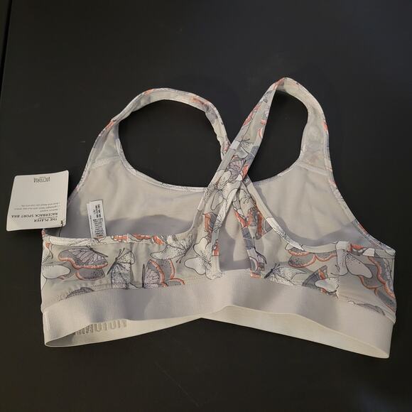 NWT Victoria Sport racerback sports bra large gray butterfly - Picture 2 of 7